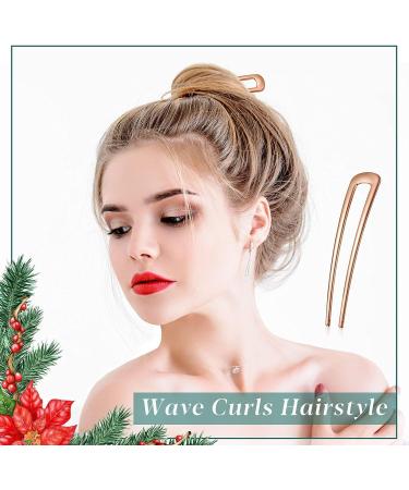 GAVIK 6 Pieces Simple U Shaped Hairpins Hair Stick Fork Sticks Hair Pin Updo Chignon Pins for Women Girls Buns Hair (Gold) - Buy Online on GoSupps.com