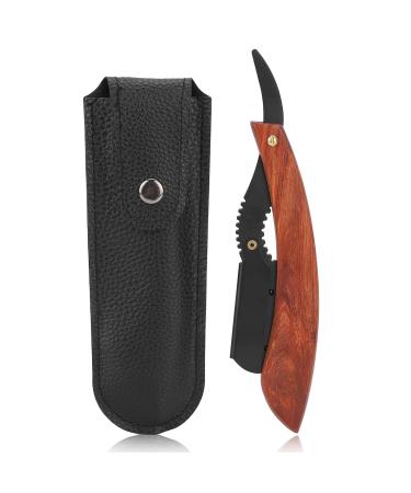 Straight Edge Wooden Razor | Vintage Barber Shaver for Men | Comfortable Handle & Beard Optimization - Buy Online on GoSupps.com