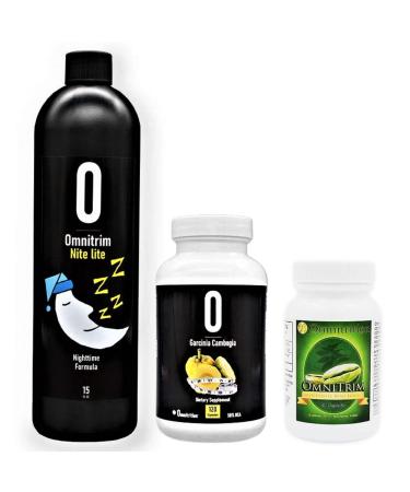 Omnitrition Bundle of 3 Products - the "Triple Threat" Includes OmniTrim Nite Lite, Garcinia Cambogia and Green Coffee Bean Extract