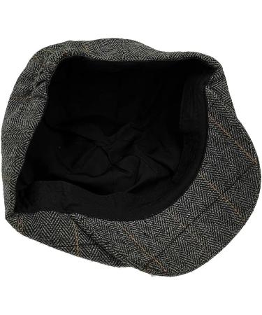 Charmylo Newsboy Cap Grey Tweed Adjustable Baker Boy Hat | Herringbone Cloth Cap | Flat Cap for Men and Women - Buy Online on GoSupps.com