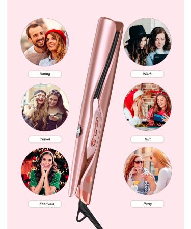 LANDOT 2 in 1 Hair Straightener & Curling Iron - Pro Flat Iron & Curler Combo for Waves & Straight Styles - International Shipping available - Buy Online on GoSupps.com