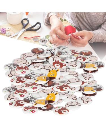 20mm Wooden Cartoon Animal Buttons - Perfect for Children's Clothing & Home Decor | Eco-Friendly Sewing Accessories - Buy Online on GoSupps.com