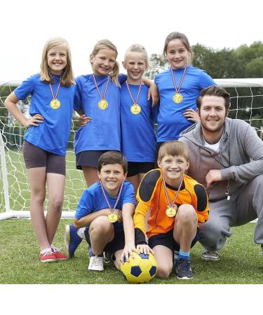 Pllieay 100 Pieces Gold Medals for Kids - Plastic Winner Soccer Football Medals for Awards & Sports Party Game Prizes - Buy Online on GoSupps.com