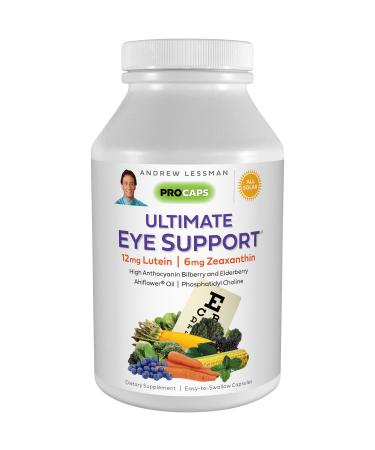 Andrew Lessman Ultimate Eye Support 60 Softgels - 12mg Lutein, 6mg Zeaxanthin, Bilberry, Key Nutrients to Support Eye Health and Promote Healthy Vision. No Additives. Easy to Swallow Softgels 60 Count (Pack of 1) Without A