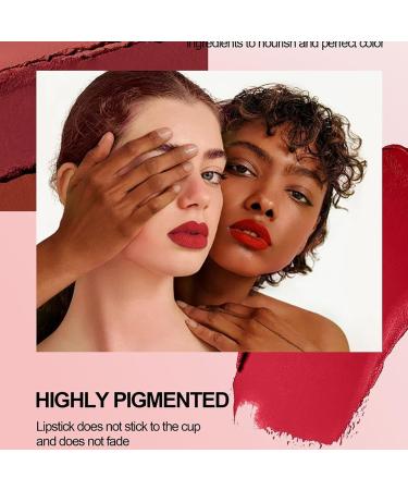 ruwanol Pink Lipstick with 24h of Smooth Moisturizing Shine Long-Lasting Waterproof Lip Set - Buy Online on GoSupps.com