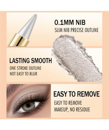 Lipstick eyeliner Long Wear Gel Eyeliner Rationalu Gel Eyeliner Rational Eye Stick Rational Eyeliner Stick Black Eyeliner Cream Waterproof Smudge Proof Liquid Eyeliner Pen Silver+dark Brown - Buy Online on GoSupps.com