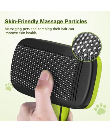 Premium Pecute Dog & Cat Brush - Self-Cleaning Long Hair & Short Hair Pet Grooming Tool for Gentle Undercoat Care - Buy Online on GoSupps.com