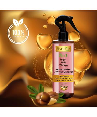 Argan Hair Treatment Spray | Hairspray that Repairs Damaged and Faded Hair and Conditioner Shine | Anti-Frizz Restructuring Growth and Straightening Spray Serum - Buy Online on GoSupps.com