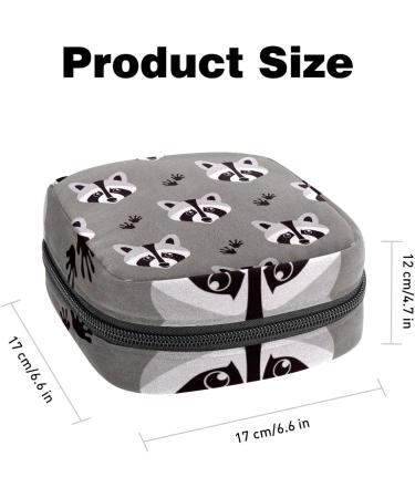 Raccoon Footprint Menstrual Cup Pouch - Portable Sanitary Napkin Storage Bag - Buy Online on GoSupps.com