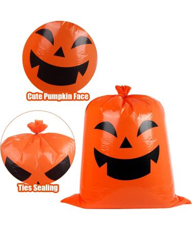 STEFORD Halloween Pumpkin Leaf Lawn Bags - Set of 6 | Jack O Lantern Yard Fall Leaf Trash Bags | Halloween Decorations & Party Favors - Buy Online on GoSupps.com