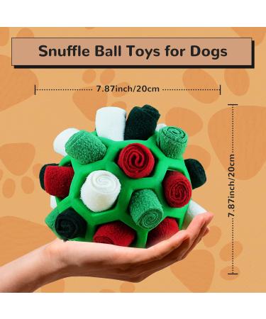 Larimuer Sniffing Ball for Dogs - Interactive Snuffle Toy for Small & Medium Breeds - Portable & Fun Green Christmas Design - Buy Online on GoSupps.com