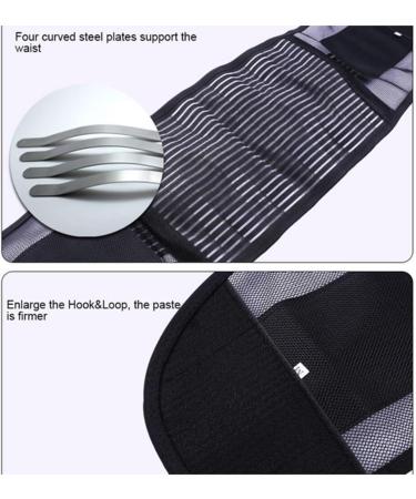 Back Support Back Brace Lumbar Support Waist Trimmer Sweat Belt Adjustable Waist Trainer Gym Fitness Sauna Slimming Belt Back Support Belt(X-Large) X-Large Black - Buy Online on GoSupps.com