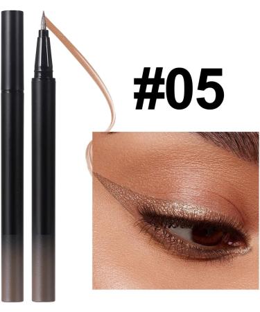 RTGF Ultra Thin Liquid Eye Makeup Pen Waterproof Kajal Pen Long Lasting Sparkling Eyeliner Pen Easy to Use Highly Pigmented Smudge Resistant Makeup for Women Camel - Buy Online on GoSupps.com