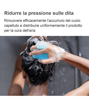 PHAVESAS Scalp Massage Brush | Silicone Shampoo Brush for Improved Blood Circulation - Blue - Buy Online on GoSupps.com