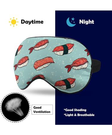 Japanese Sushi and Rolls Sleep Mask - Adjustable Eye Cover for Sleeping and Travel - Men and Women - Buy Online on GoSupps.com