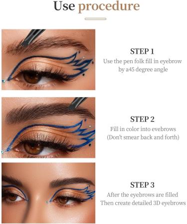 Eyebrow Pencil Liquid Eye Makeup Eyebrow Pencil Waterproof Eyebrow Pencil Micro 4 Tip Waterproof Eyebrow Pencil Women's Natural Eyebrow Pencil (Gray) - Buy Online on GoSupps.com