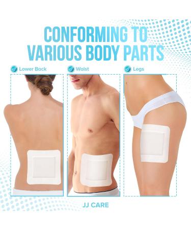 JJ CARE Adhesive Island Dressing 6x6 Inch Pack of 50 - Sterile, Breathable, Highly Absorbent, Non-Stick Center - Buy Online on GoSupps.com