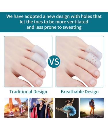 Toe Sleeve Gel S Size - 10 Pcs Breathable Protector for Ingrown Toenails Corns & Blisters | Relief for Hammer Toes & Friction - Shop Now - Buy Online on GoSupps.com