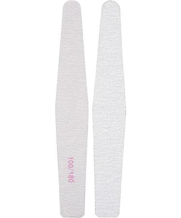 Nail Files 25 Pieces 100/180 Grit Double-Sided Polishing Tools for Acrylic Fake Nails with Sandpaper Surface Foam Layer and Plastic Back - Buy Online on GoSupps.com