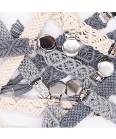 Vintage Crochet Pacifier Clip | Cotton Tassel Baby Teething Toy | Newborn Pacifier Chain - Buy Online on GoSupps.com