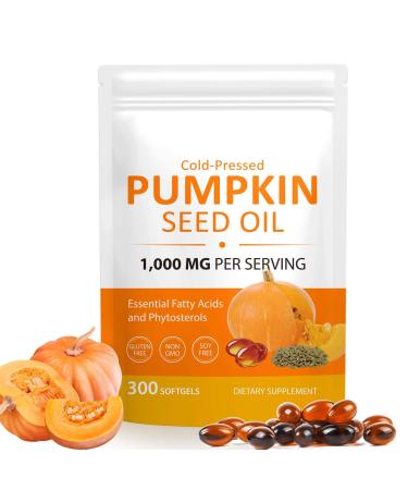 Frovetani Organic Pumpkin Seed Oil 2-in-1 Formula Pumpkin Seed Oil Capsules for Hair 300 Softgels Non-gmo