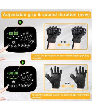 Upgraded heated rehabilitation robot gloves with adjustable three level heating function. Suitable for hand stroke hemiplegia patients for finger rehabilitation training. Right Hand-L - Buy Online on GoSupps.com