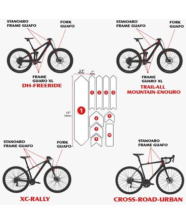 ENLEE Bike Frame Protection Sticker - All Mountain Style Honeycomb High Impact Guard for Maximum Protection - Transparent - Buy Online on GoSupps.com