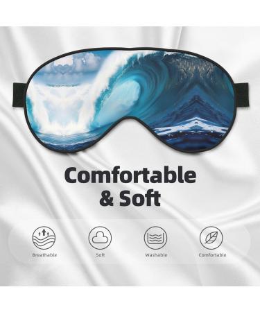SSIMOO Big Sea Wave HD Soft Sleep Eye Mask | Breathable Travel Eye Patch for Women | Ideal for Relaxation & Comfort - Buy Online on GoSupps.com