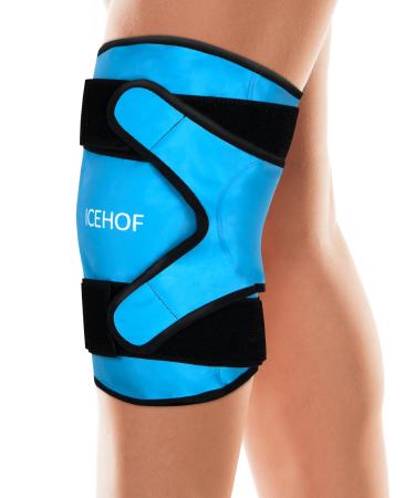 Icehof knee cooling cuff - universally usable - cool pad knee - cooling pillow knee tandage at knee pain - cool pads cooling package cooling package large cooling pack knee - cooling strap knees