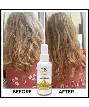 Pits and Bits Detangle Spray Hair Detangle Spray for Conditioned and Knot-Free Hair Easy Detangle Solution for On-The-Go Convenience Wet or Dry Application Oatmilk and Honey Fragrance 100ml - Buy Online on GoSupps.com