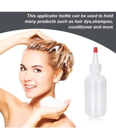 2 Piece 120ml Applicator Bottles with Lace - Transparent Squeeze Bottles for Hair Dye Crafts & Salon Care - Buy Online on GoSupps.com