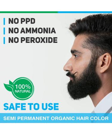 Vegetal Safe Color - Soft Black 25g | Certified Organic Chemical-Free Allergy-Free Beard Hair Color for Men - No Ammonia Formula - Buy Online on GoSupps.com