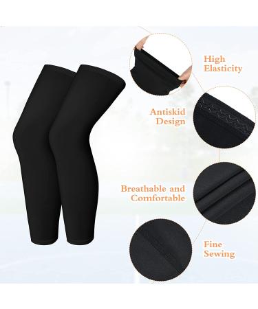 Kids Long Compression Leg Sleeves - Non Slip UV Protection for Basketball, Running - Youth Thigh Calf Support - Small - Buy Online on GoSupps.com