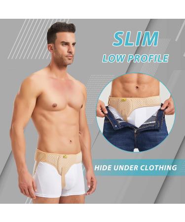 TENB Hernia Belt for Men Hernia Support Truss Inguinal or Sports Hernia Adjustable Waist Strap with Removable Compression Pads Breathable Material (Beige X-Large) X-Large Beige - Buy Online on GoSupps.com