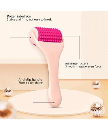 Silicone Fascia Muscle Roller - Portable Cellulite Massager for Muscle Relief - Deep Tissue Massage Stick for Neck, Arm, Leg, Back - Hot Pink - Buy Online on GoSupps.com