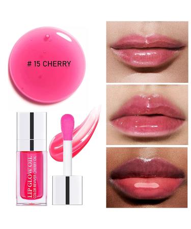 Nobeka 2 PCS Cherry Plumping Lip Glow Oil Set - Clear Tinted Gloss for Moisturized and Nourished Lips with Long-Lasting Shine - Ideal for All Occasions - Buy Online on GoSupps.com