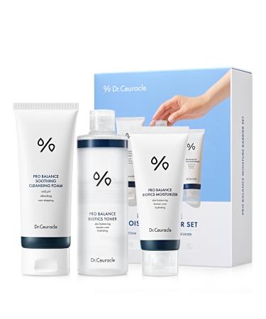 Dr.Ceuracle Pro Balance Moisture Barrier Set - Moisturizing pH Balanced Korean Skincare Gift Set included Cleansing Foam, Toner, Cream