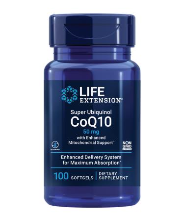 Life Extension Super Ubiquinol CoQ10 with Enhanced Mitochondrial Support 50 mg 100 Softgels