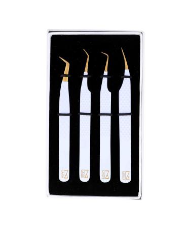 M LASH V3 Tweezer Set - Japanese Steel Volume & Classic Eyelash Extensions Tool (White) - Buy Online on GoSupps.com