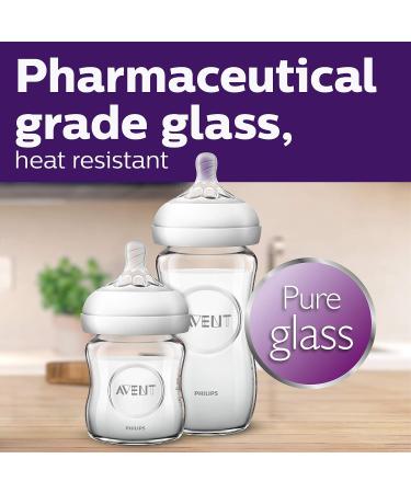 Philips AVENT Natural Glass Baby Bottle 8oz 1pk SCF703/17 - Clear - Buy Online on GoSupps.com