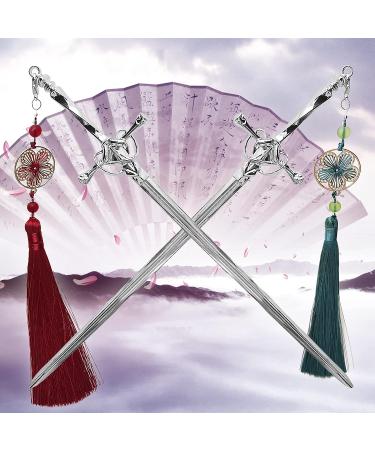 Chinese Sword Hair Sticks Set - Vintage Hair Accessories for Women and Girls - Buy Online on GoSupps.com
