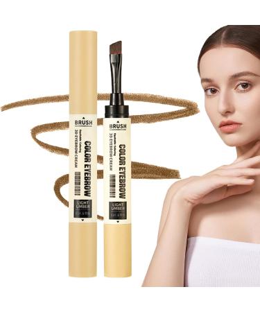 Eyebrow Cream - SmudgeProof Liquid Eyebrow Makeup With Brush | Double Head Natural Brow Gel All Day Hold - Sweatproof Highly Tinted Liquid Eye Brow Makeup Shape & Hold Eyebrow Lambo Tea Brown - Buy Online on GoSupps.com