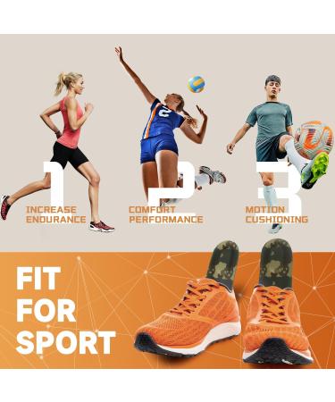 Full BE Dare Arch Support Insoles - Shock Absorbing Heel Cushions for Men & Women | Comfort Insoles for Work Walking & Running (M 7-9.5 - Buy Online on GoSupps.com