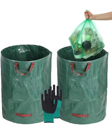 Yard Bags for Leaves Bags for Gardening in Courtyard Lawn Lawn Garden Bags Garden Bags for Debris Large Capacity with Up and Down Handles for Easy Dumping A/v 300l - Buy Online on GoSupps.com