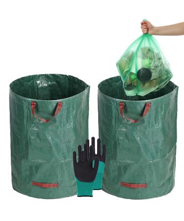 Lawn and Bags | Lawn Bags with Large Capacity | Lawn Garden Bags Garden Bags for Debris Large Capacity with Up and Down Handles for Easy Dumping Fovolat 60l