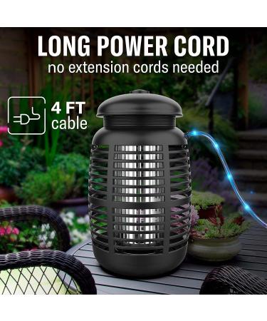 2-in-1 Bug Zapper + Attractant - 4800V Mosquito Killer - Electric Insect Fly Trap - Waterproof Indoor & Outdoor - Bright Light Bulb Lamp for Backyard, Patio, Home - Plug-in - Buy Online on GoSupps.com