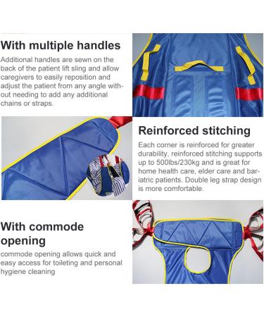 Patient lift transfer sling 6 Adjustable sling straps Reusable patient lifting sling Generic full body patient lift for the elderly - Buy Online on GoSupps.com