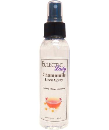 Chamomile Linen Spray (Double Strength) 2 ounces - Eclectic Lady Sheet and Linen Spray - No Artificial Colors Parabens or Preservatives - Long-Lasting Scent for Bed Fabric & Pillow 2 Fluid Ounces (Double Strength)