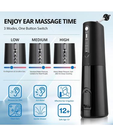 Electric Ear Cleaner Kit for Earwax Removal - 8 Reusable Tips, IPX7 Waterproof, Ear Irrigation System for Adults - Buy Online on GoSupps.com