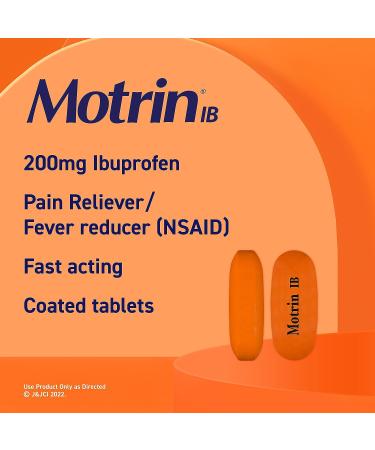 Motrin IB Ibuprofen 200mg Tablets - Pain Reliever for Aches & Pains - 100 Ct - Buy Online on GoSupps.com